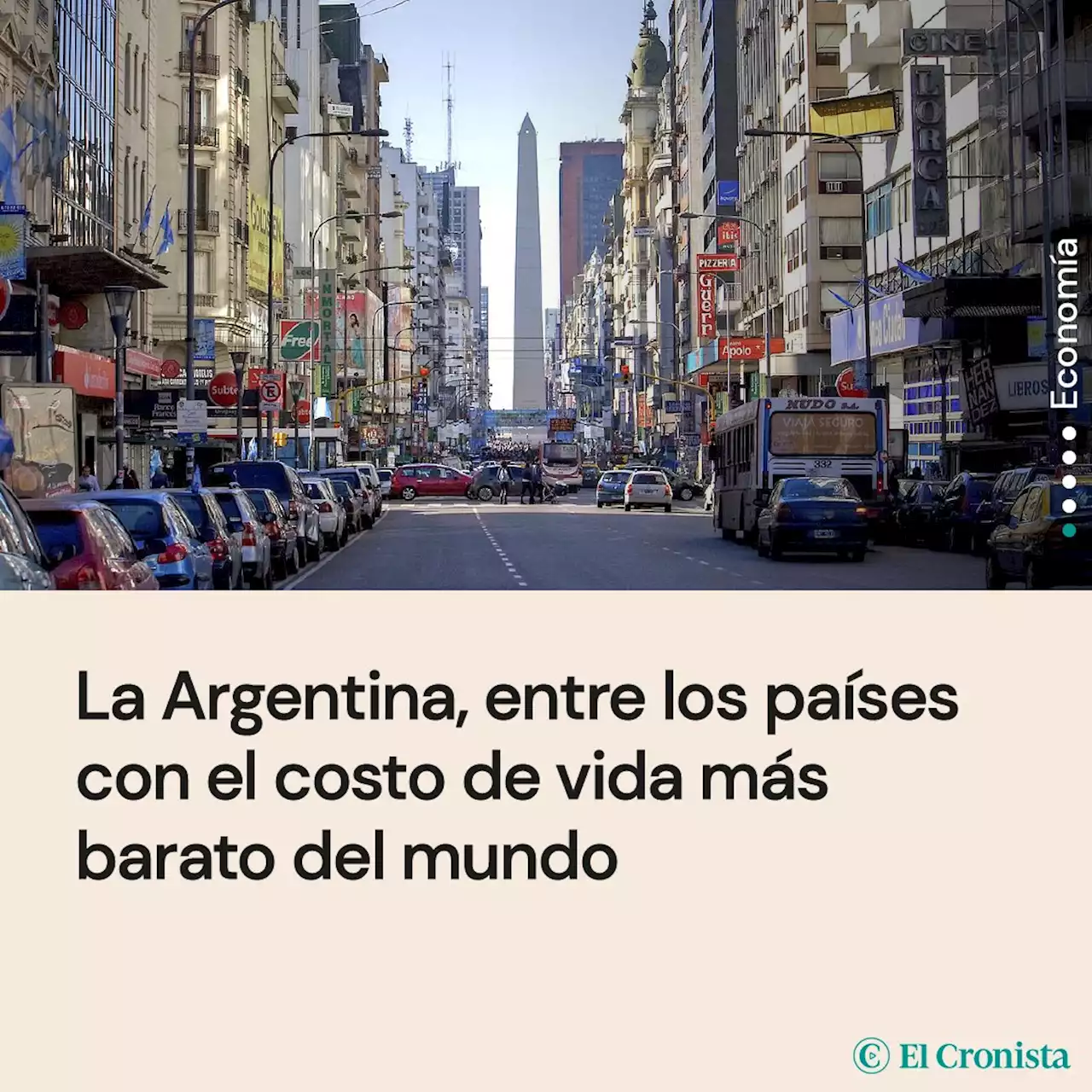 La Argentina, entre los pa�ses con el costo de vida m�s barato del mundo