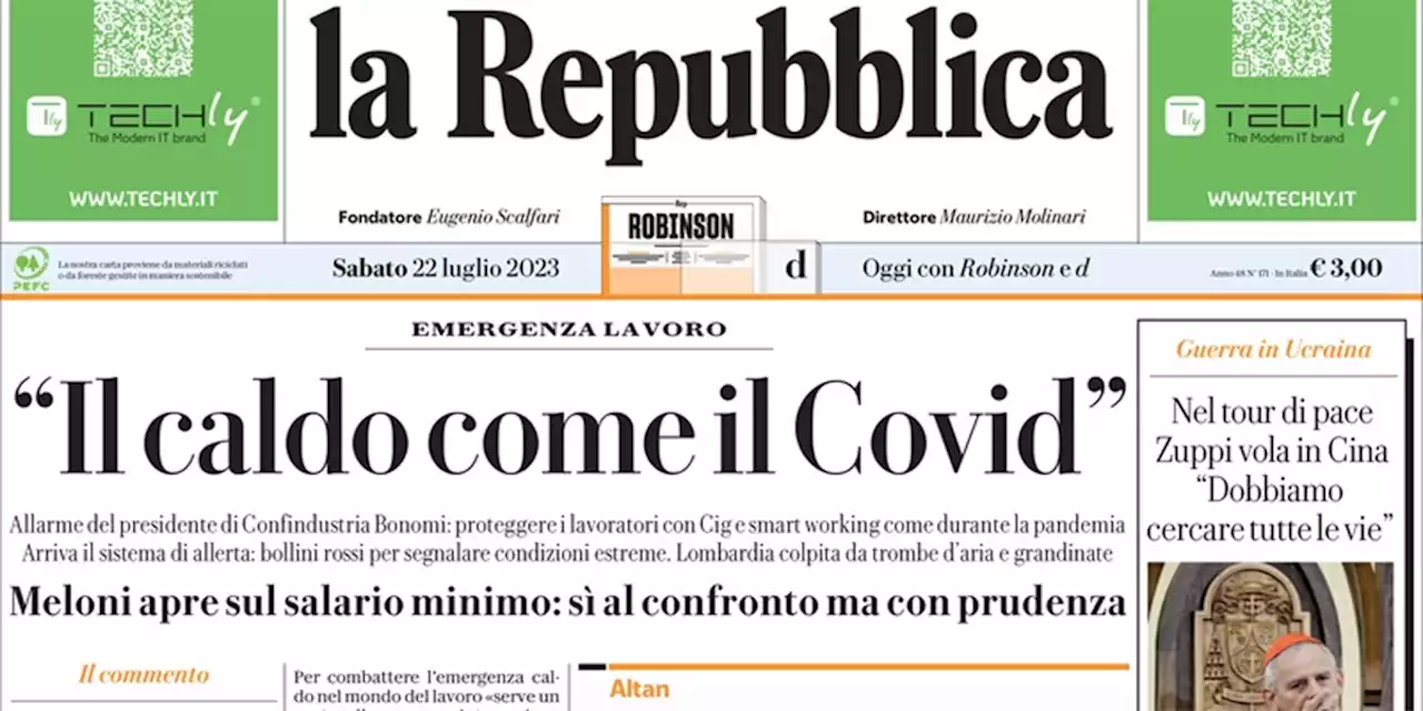 Le prime pagine di oggi - Il Post