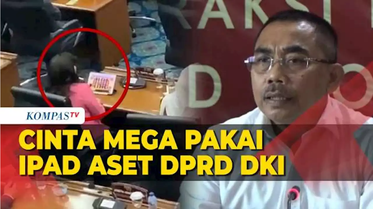 Cinta Mega Main Game Pakai iPad Aset DPRD DKI Saat Rapat Paripurna