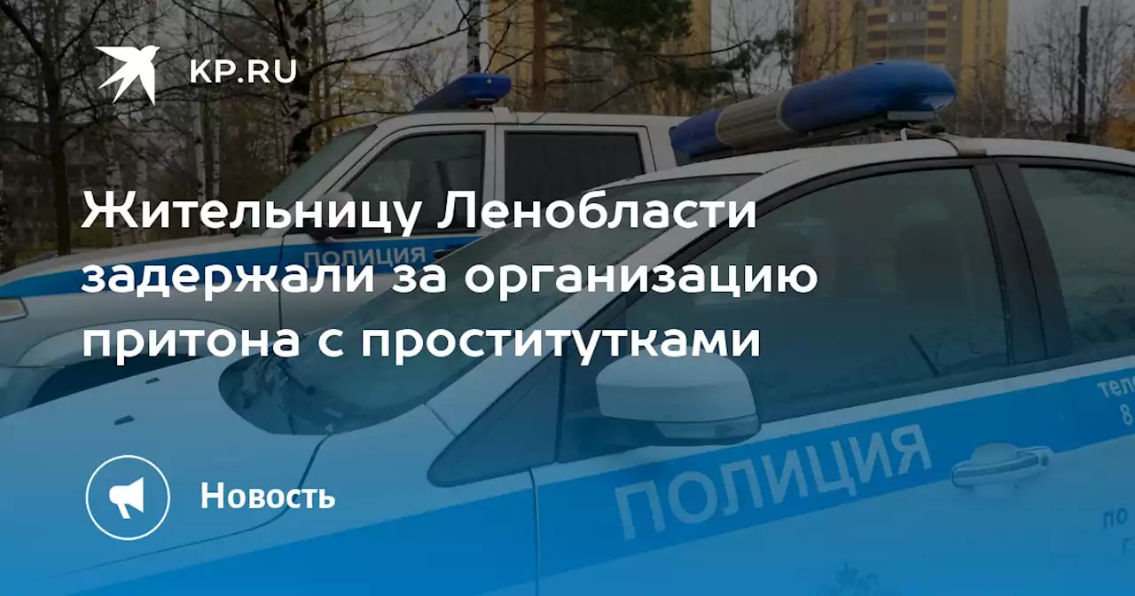 Жительницу Ленобласти задержали за организацию притона с проститутками