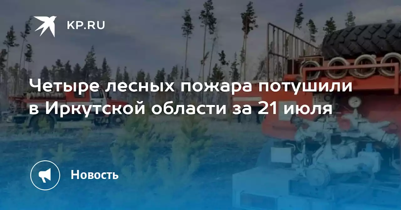 Четыре лесных пожара потушили в Иркутской области за 21 июля