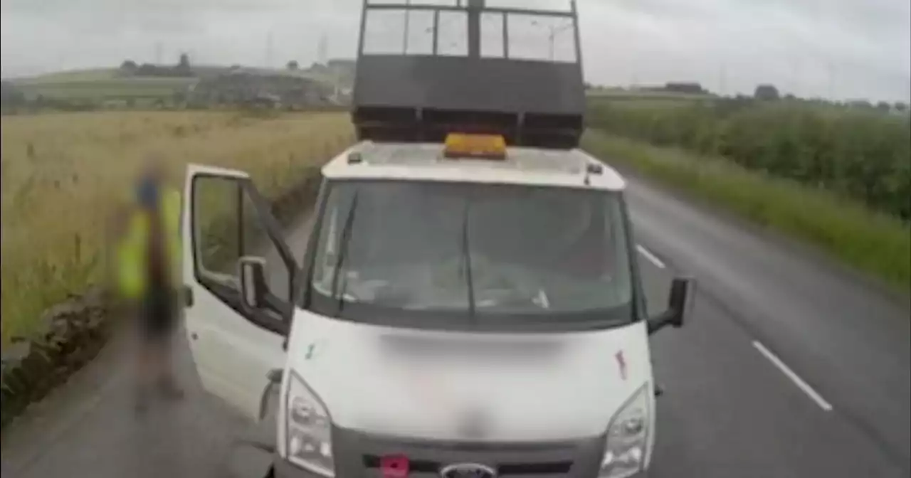 Workman blocks police camera with tipper truck and could now lose his own van