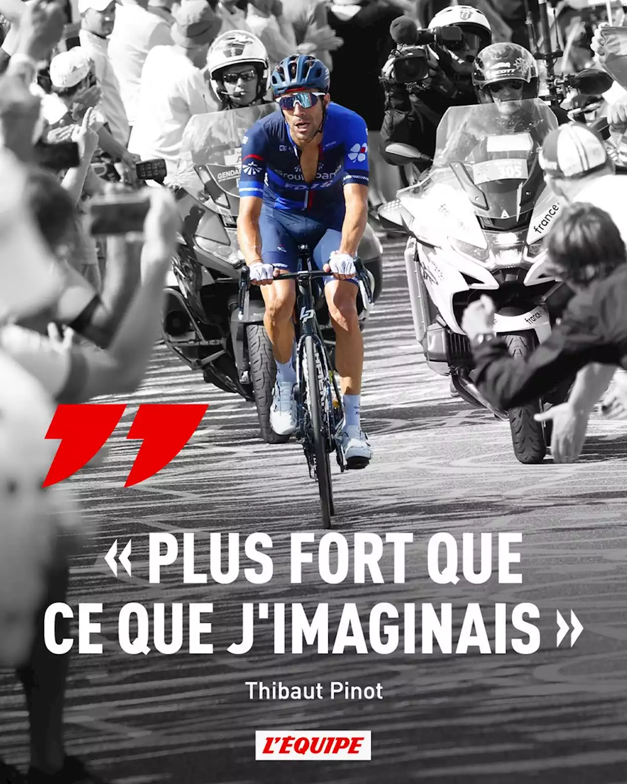 Thibaut Pinot, après la 20e étape du Tour : « Plus fort que ce que j'imaginais »