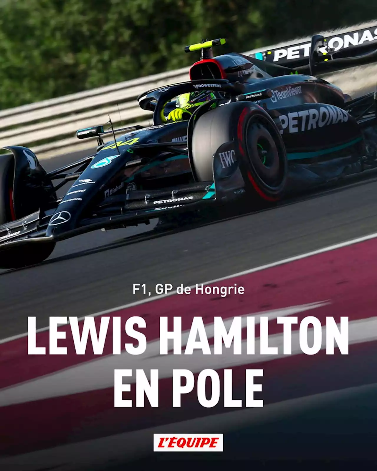 Lewis Hamilton en pole position du Grand Prix de Hongrie