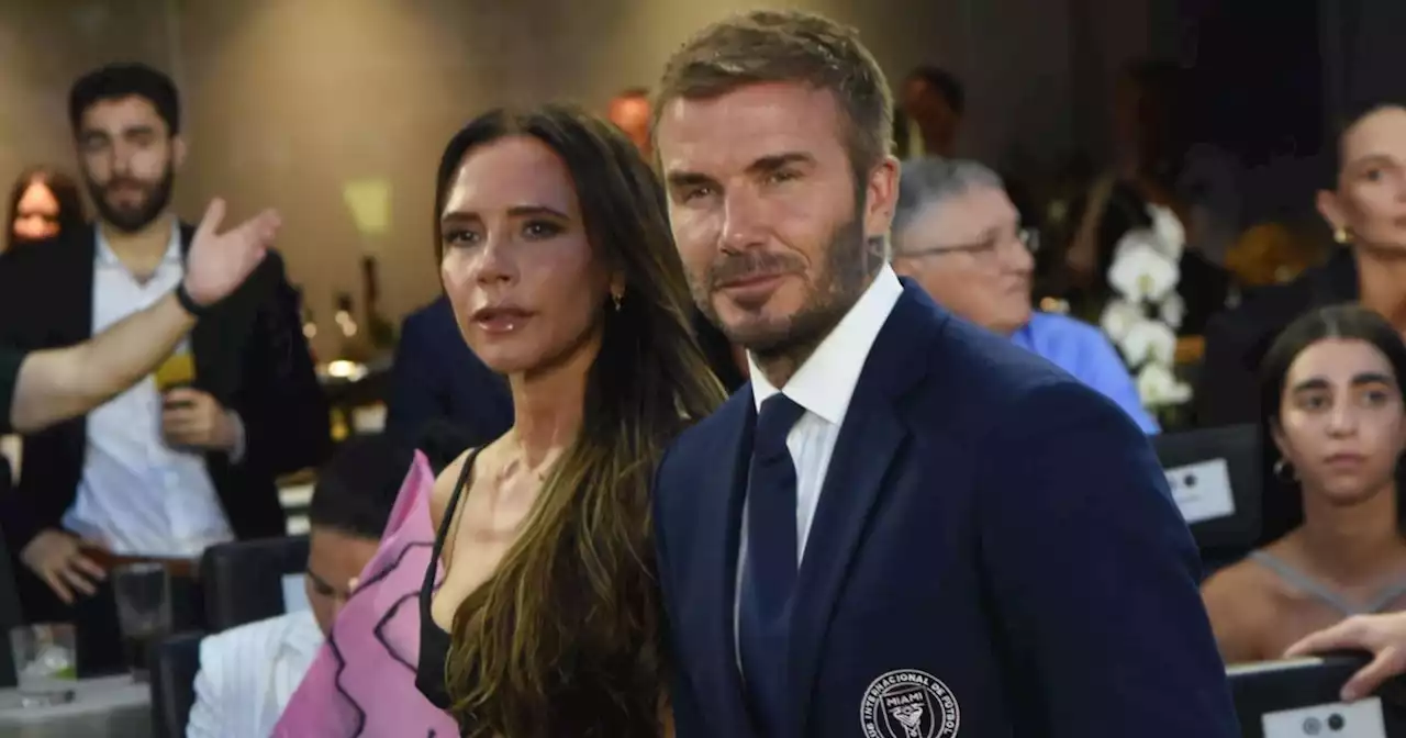 David and Victoria Beckham enjoy family night out at football match