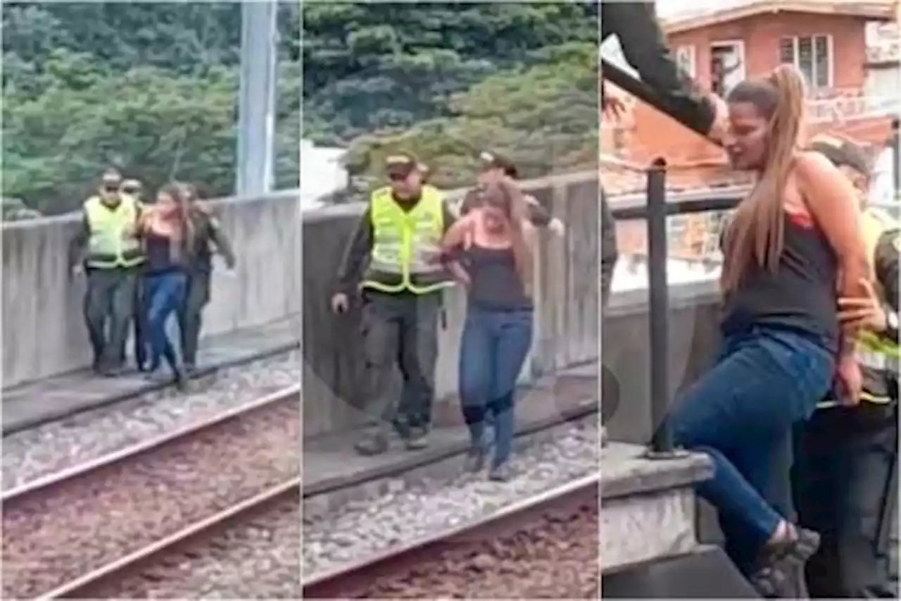 Mujer, al parecer borracha, caminó sobre las vías del metro de Medellín y causó retrasos - Pulzo