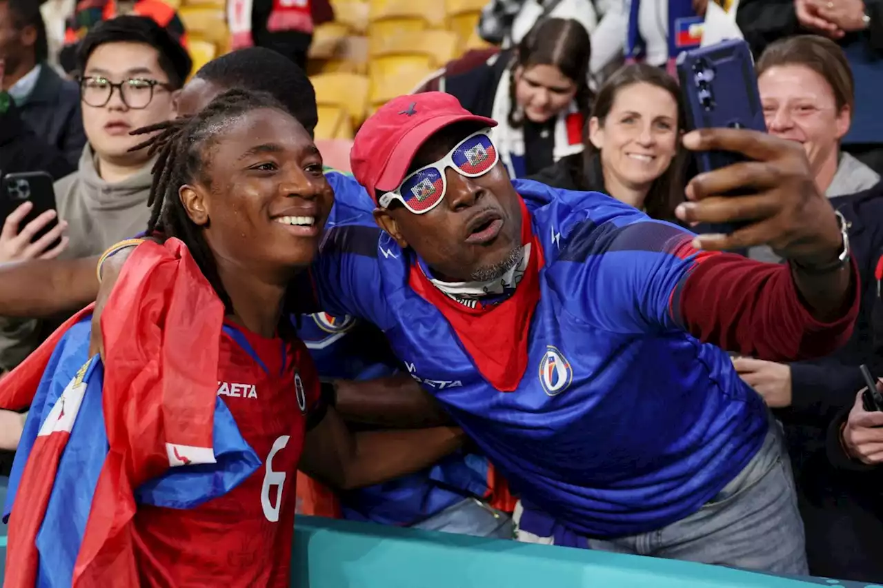 Haiti and Melchie Dumornay take the stage to announce themselves on the World Cup stage