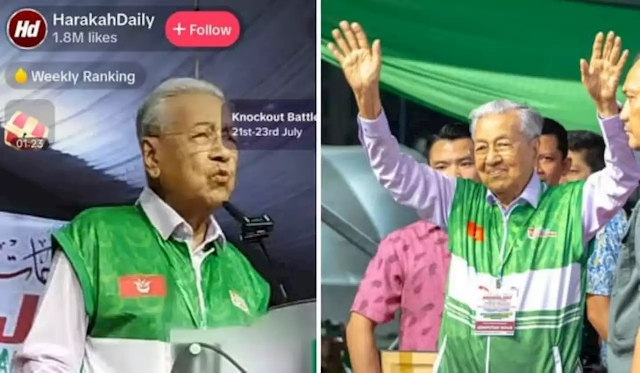 Dr Mahathir Puts On Green PAS Vest At PN Event In Kelantan | TRP