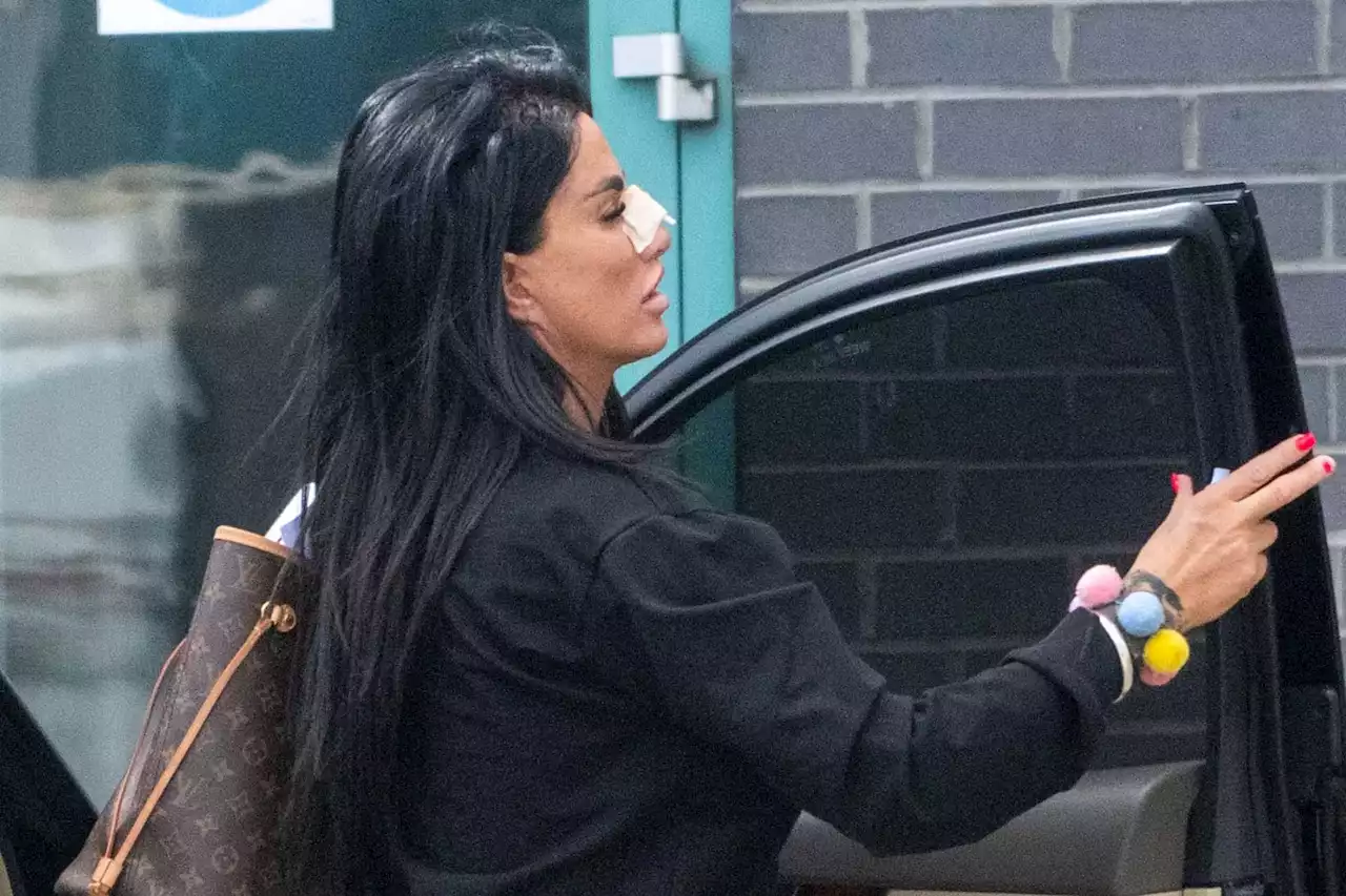 Katie Price shows off results of nose job and lipo after surgery in Belgium