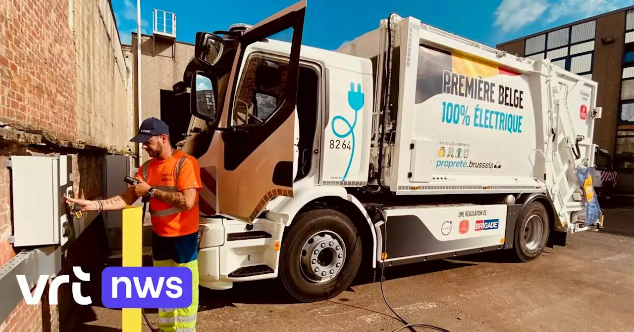 Eerste elektrische vuilniswagen van België rijdt in Neder-Over-Heembeek