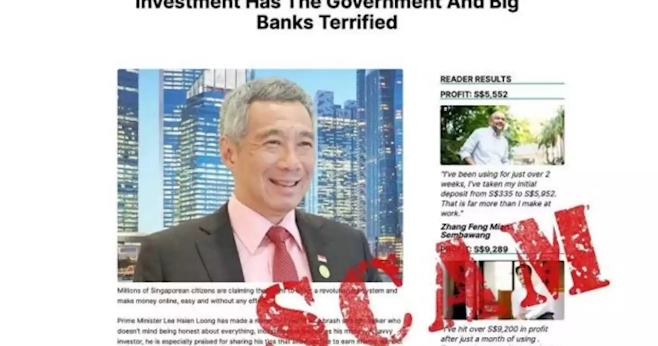 'It's not me': PM Lee warns people not to respond to online ads using his image