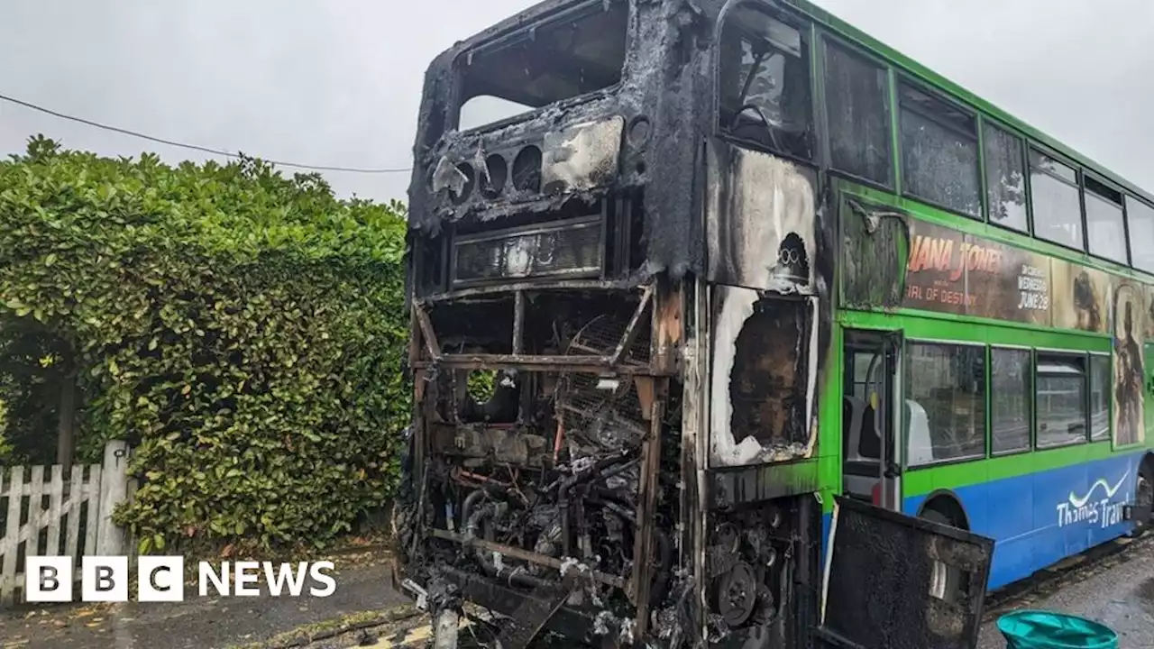 Thames Travel bus driver praised after double decker blaze