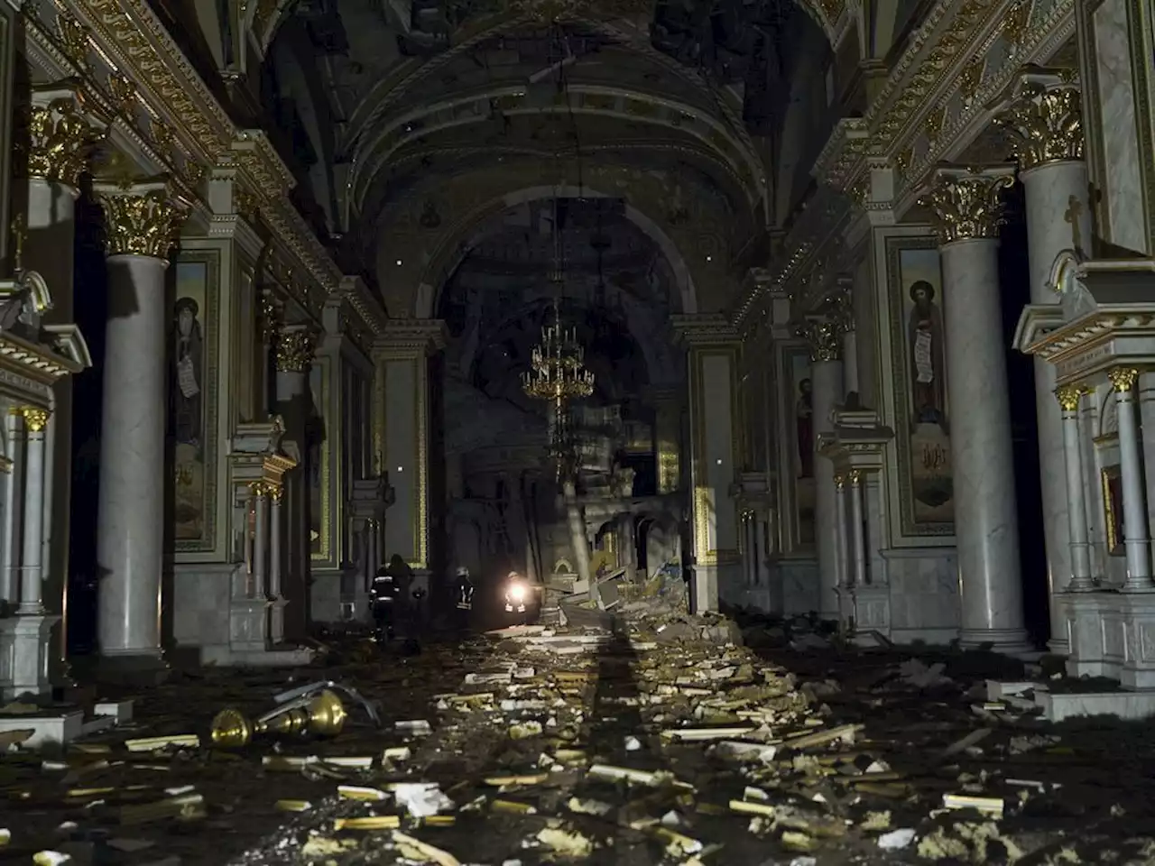 Russian strike on Ukraine's Odesa badly damages landmark Orthodox cathedral; 1 dead, many wounded