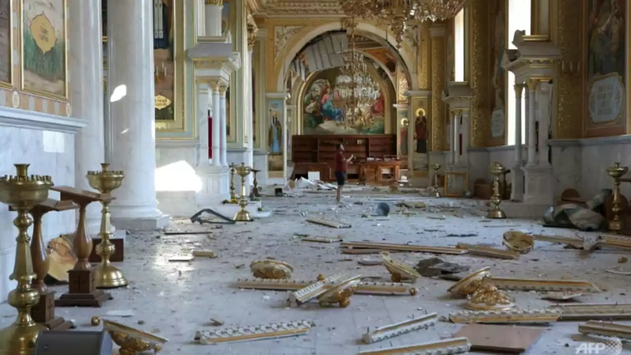 Russia strikes Odesa cathedral, as Putin claims counteroffensive 'failed'