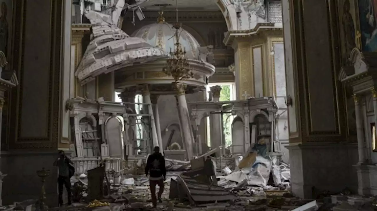 The latest Russian strike on Ukraine's Odesa leaves 1 dead, many hurt and a cathedral badly damaged