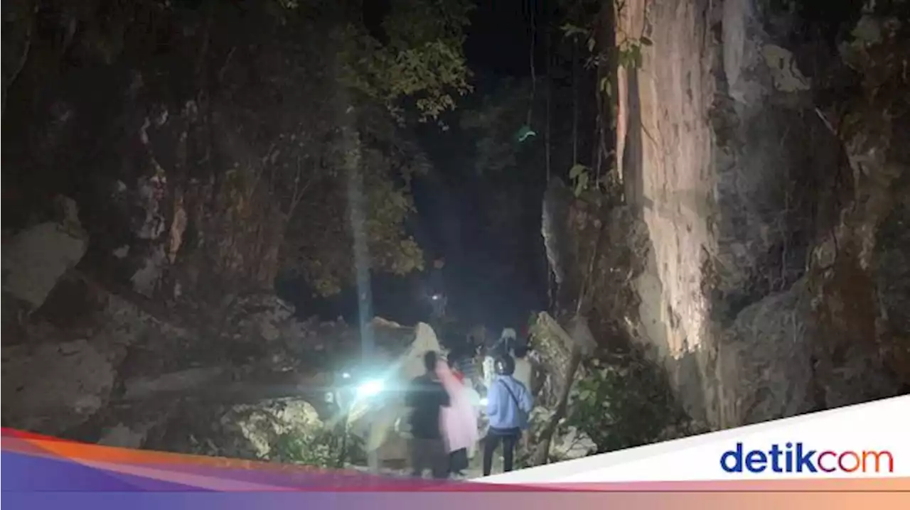 Longsoran Batu di Poros Camba Dipicu Retakan Tebing saat Pengerjaan Jalan