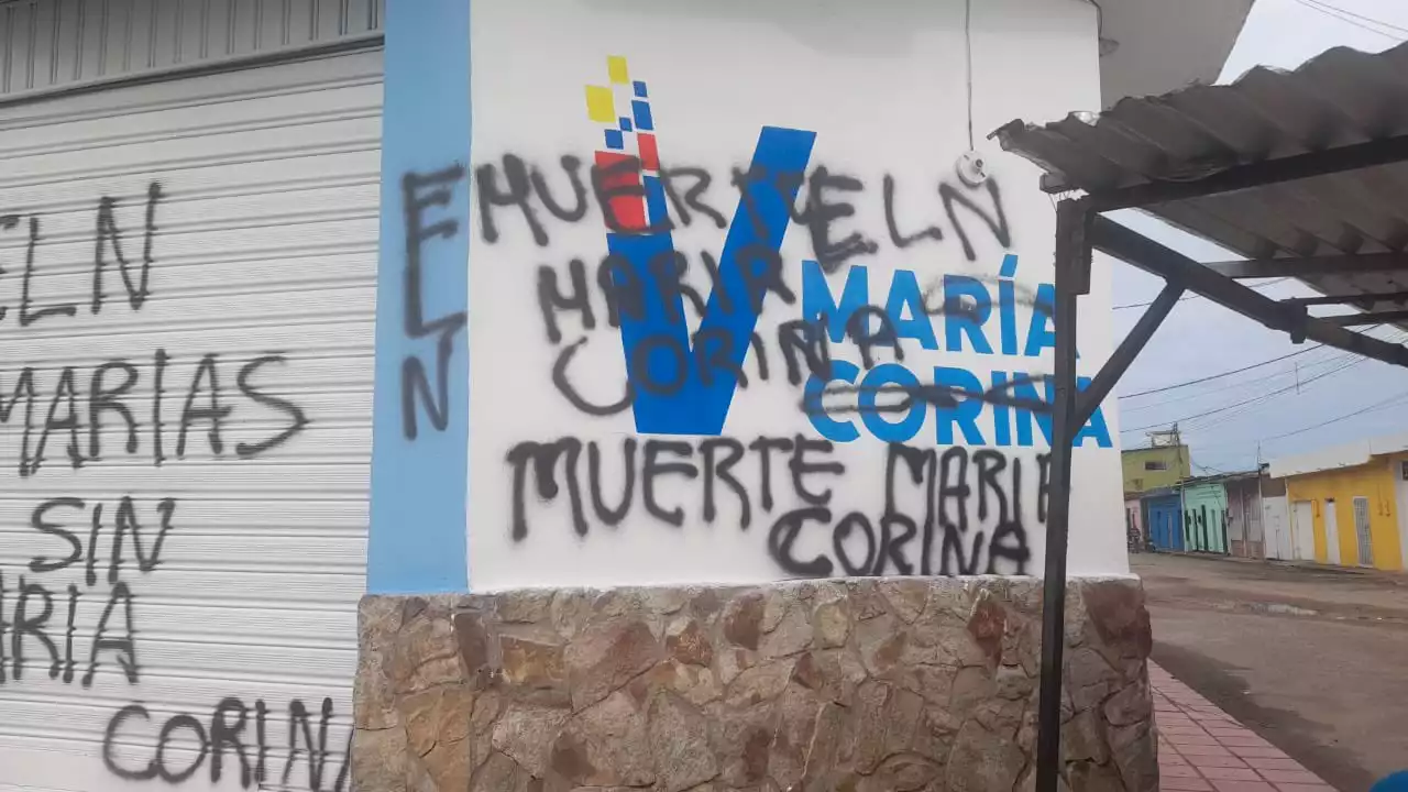 Aparecen amenazas de muerte contra María Corina Machado en el estado Táchira