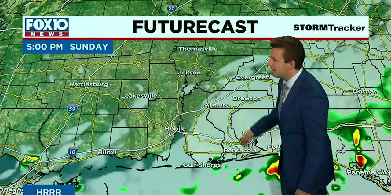 Scattered storms possible Sunday