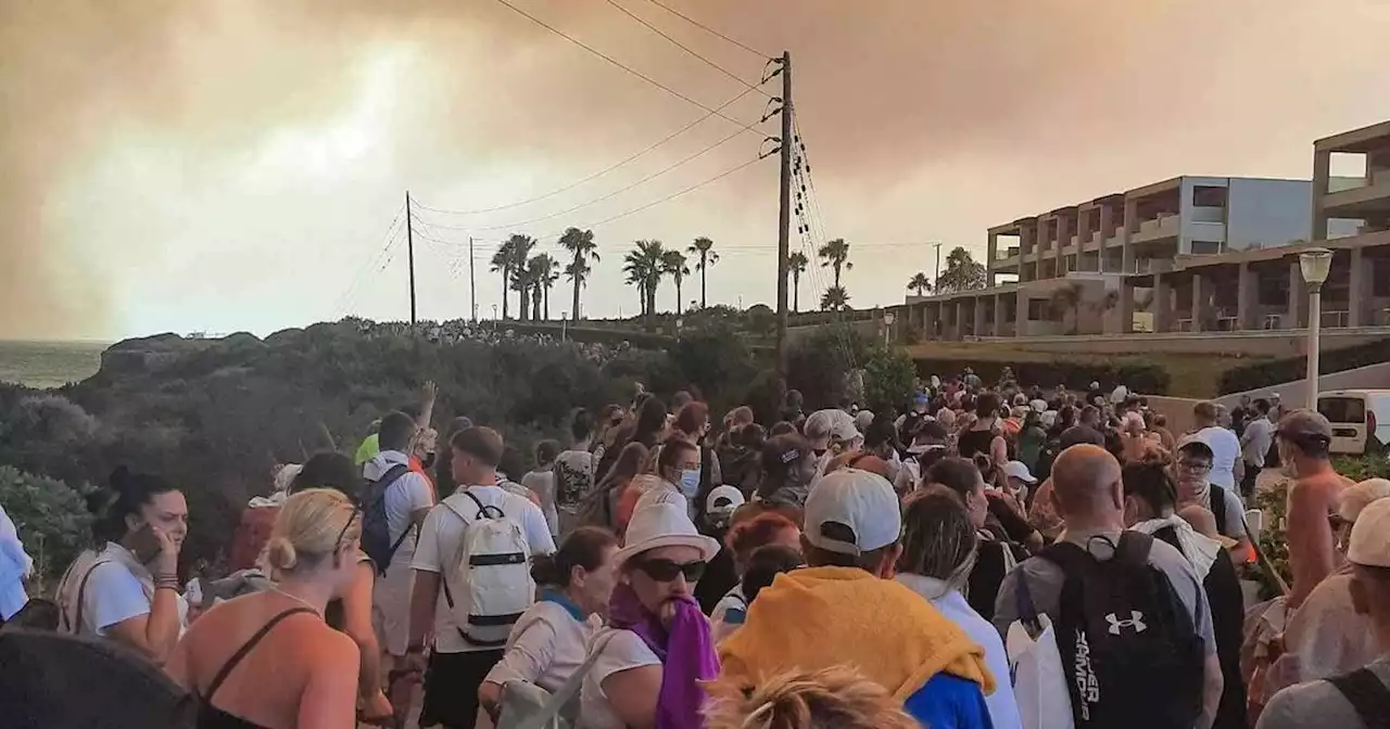 Jet2 and Tui cancel Rhodes holiday flights as thousands evacuated amid wildfires