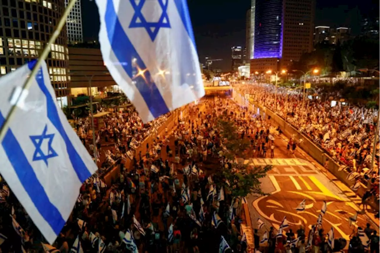 Tens of thousands of Israelis march as vote on judicial curbs nears