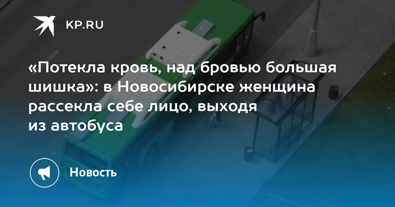 «Потекла кровь, над бровью большая шишка»: в Новосибирске женщина рассекла себе лицо, выходя из автобуса