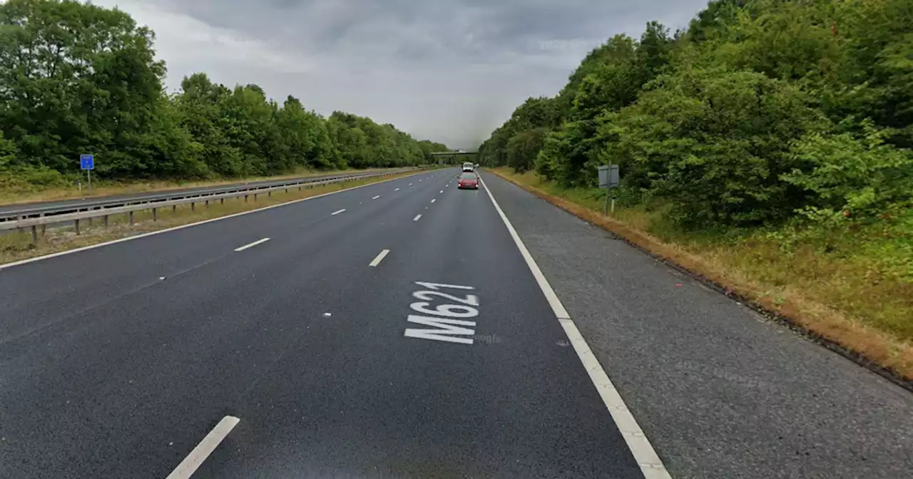 Car flipped in serious M621 crash near Gildersome