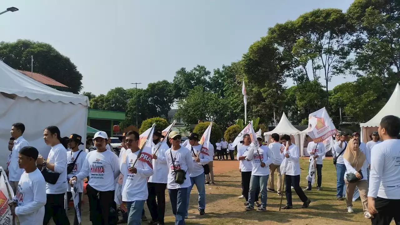 Konsolidasi Akbar Gerindra, Kader Padati Lapangan Blok S Jakarta Selatan