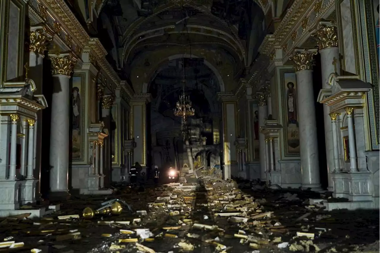 Russian strike on Ukraine’s Odesa badly damages landmark Orthodox cathedral; 1 dead, many wounded