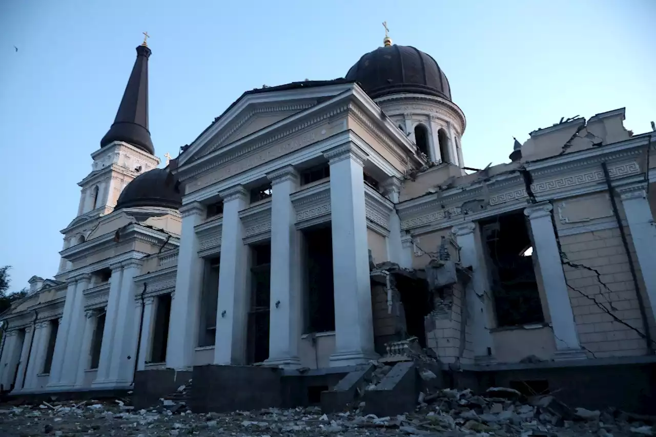 Videos show Odesa cathedral destruction after Russian missile strikes