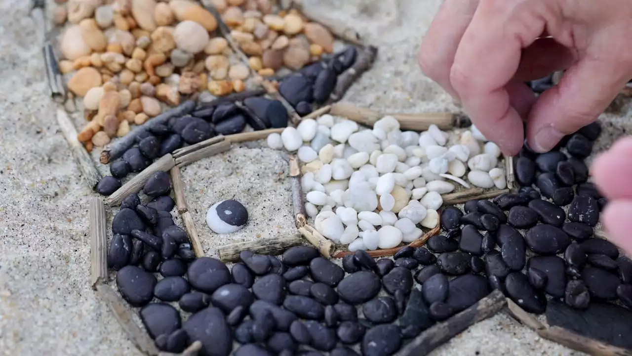 WATCH: Art made from pebbles at the Jersey Shore is like therapy for this cancer survivor