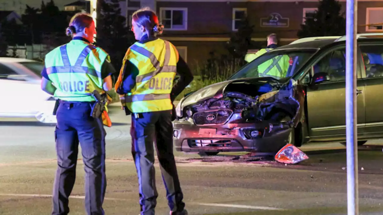 Two-vehicle collision sends at least one to hospital