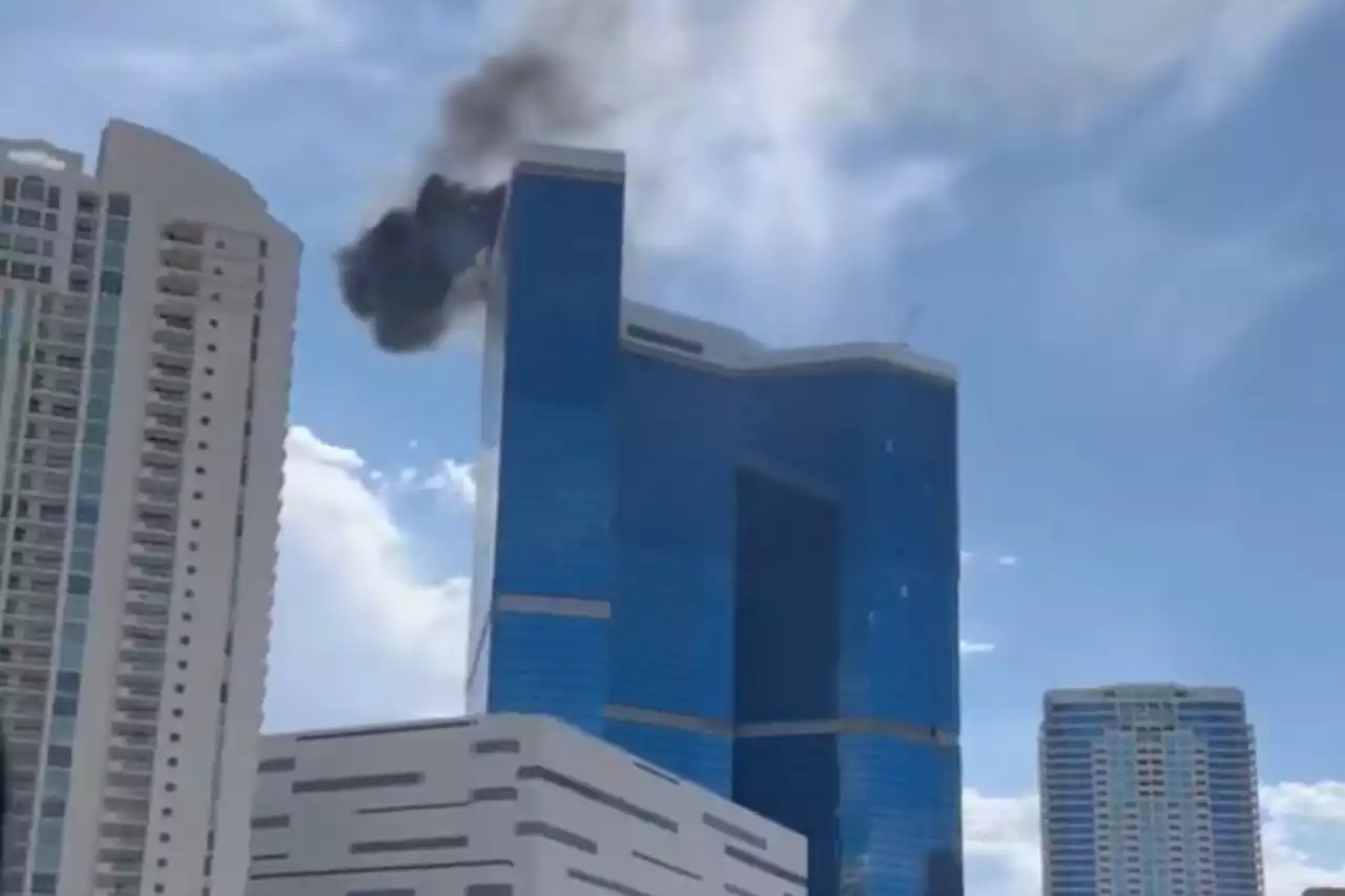 Crews battle fire at massive, under-construction Las Vegas strip hotel