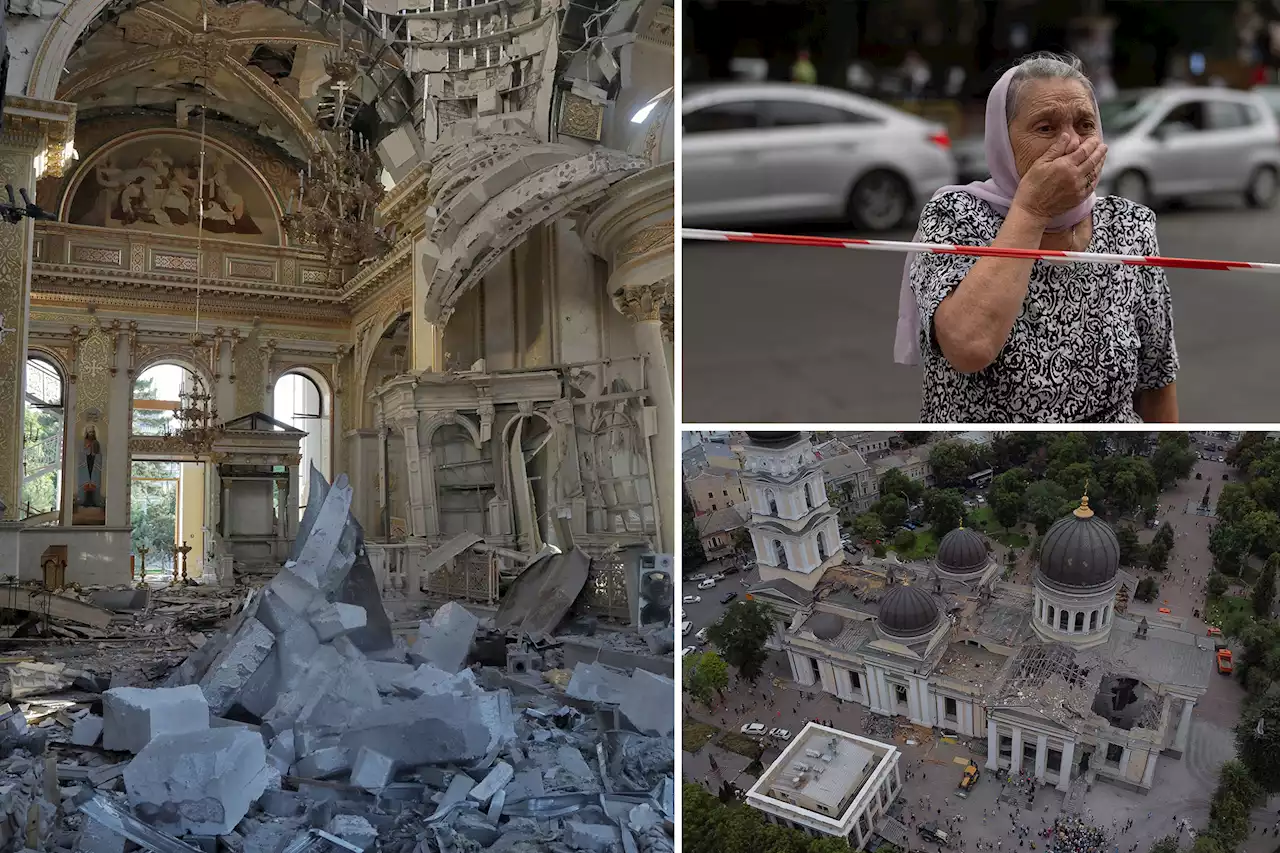 Russian missiles strike Odesa, killing one, wounding at least 22 and hitting historic cathedral