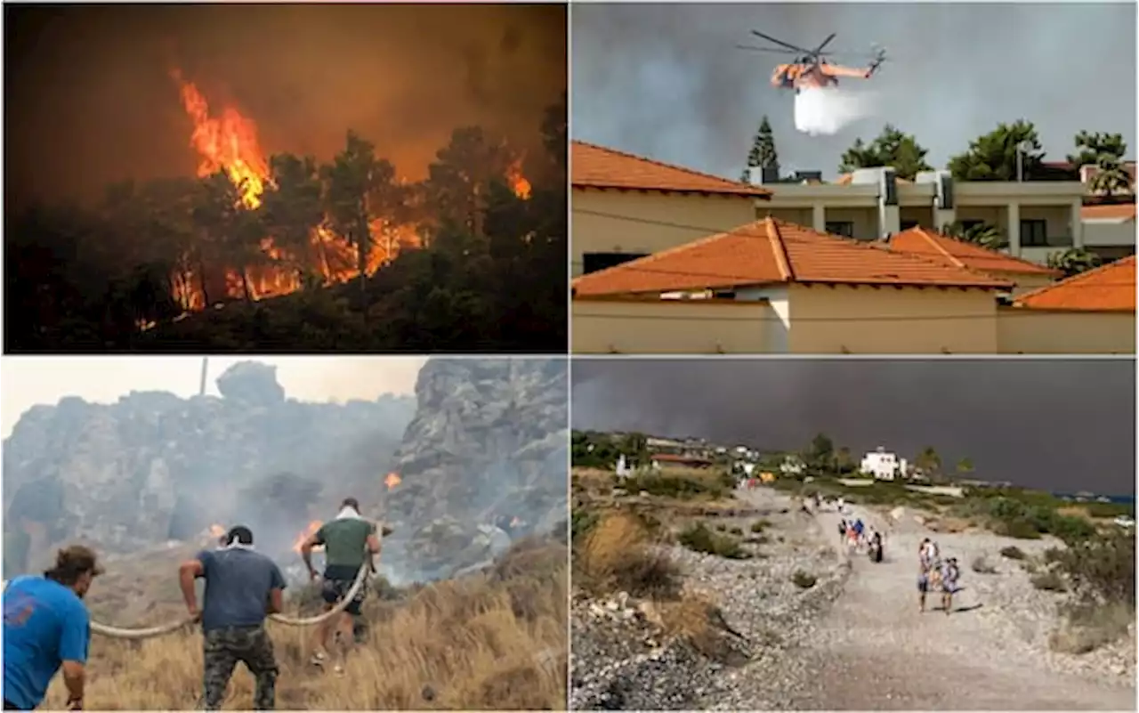 Grecia, migliaia di persone in fuga per gli incendi a Rodi