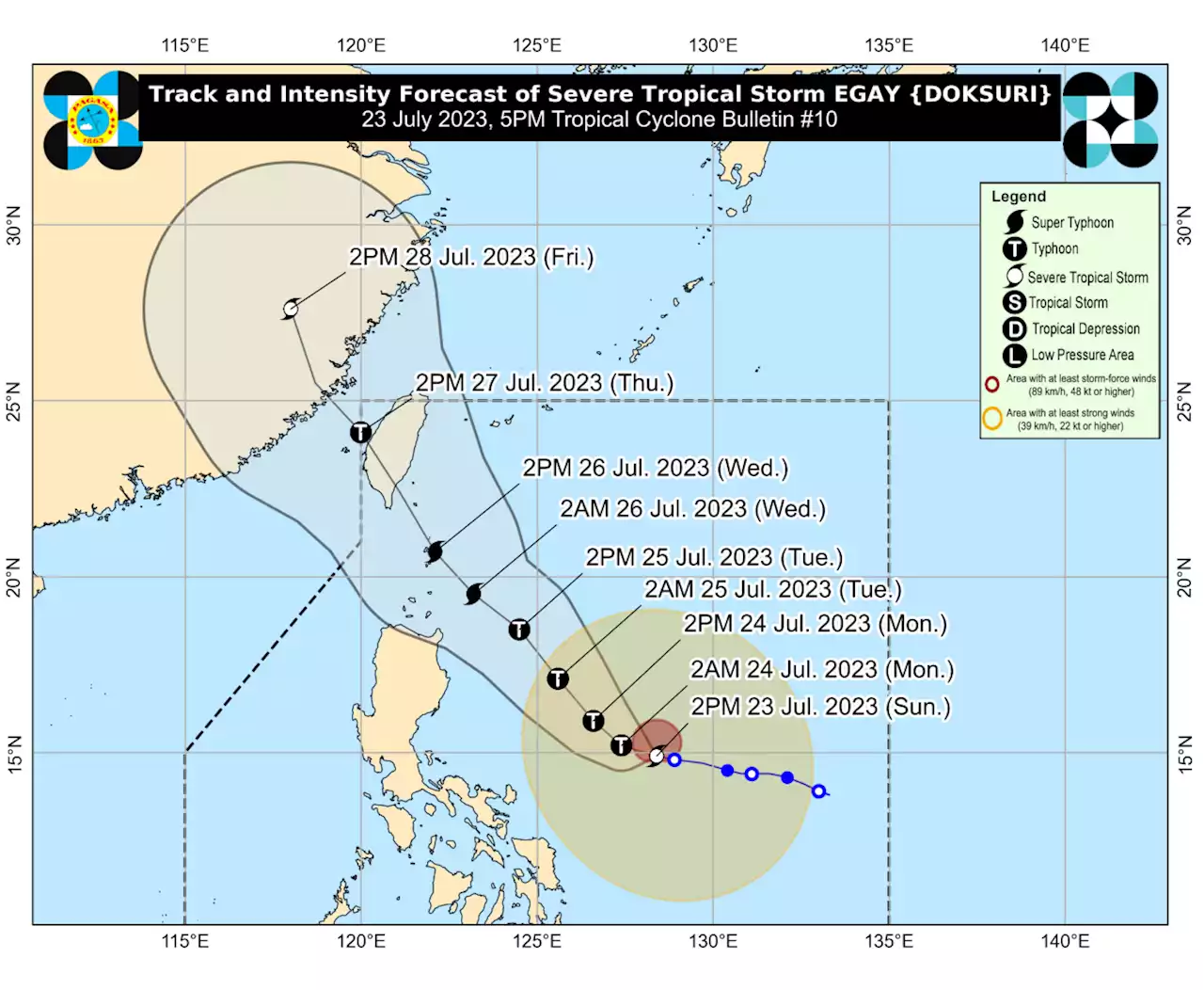 Signal No. 1 up in Luzon, Visayas as Severe Tropical Storm 'Egay' gains strength