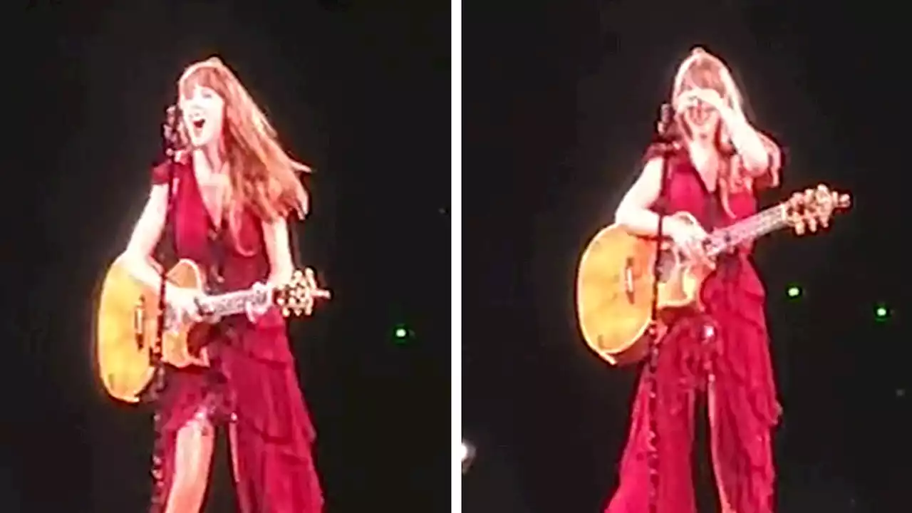 Taylor Swift Couldn't Help But Laugh While Singing About Forgiving Kanye