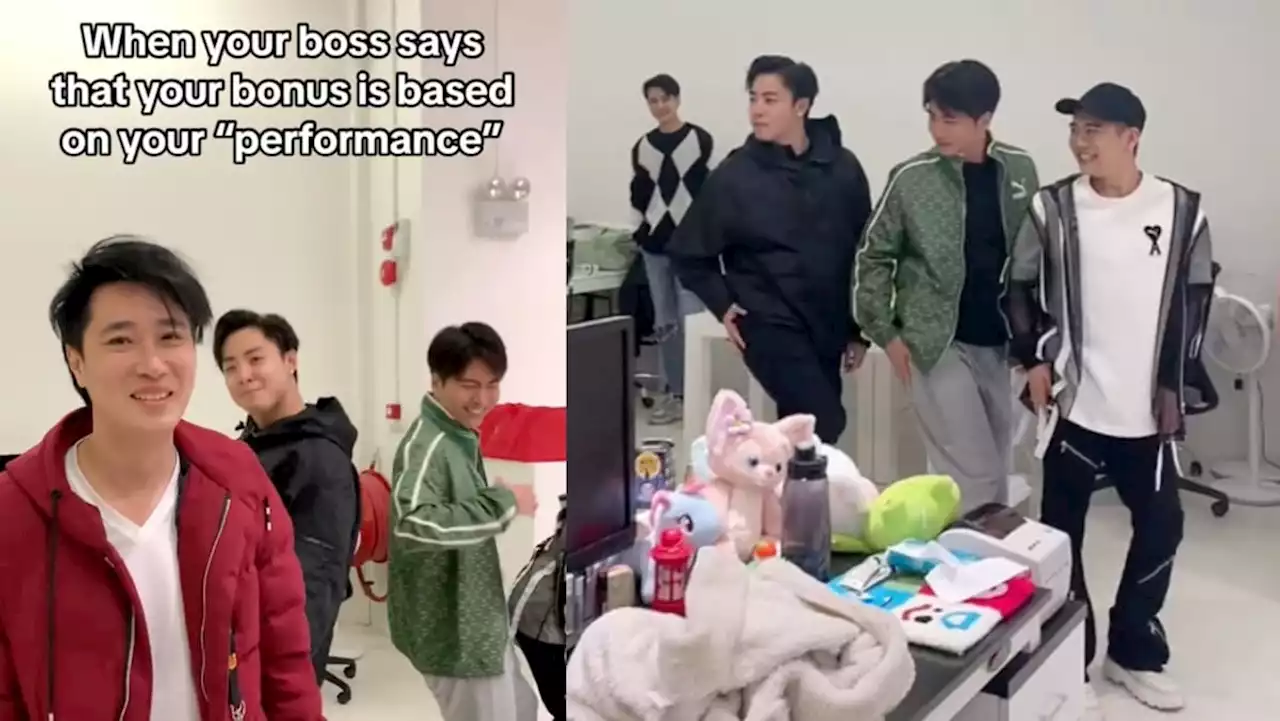 Xu Bin, Zong Zijie, and Damien Teo perform ‘sexy dance’ for Dasmond Koh to get bonus