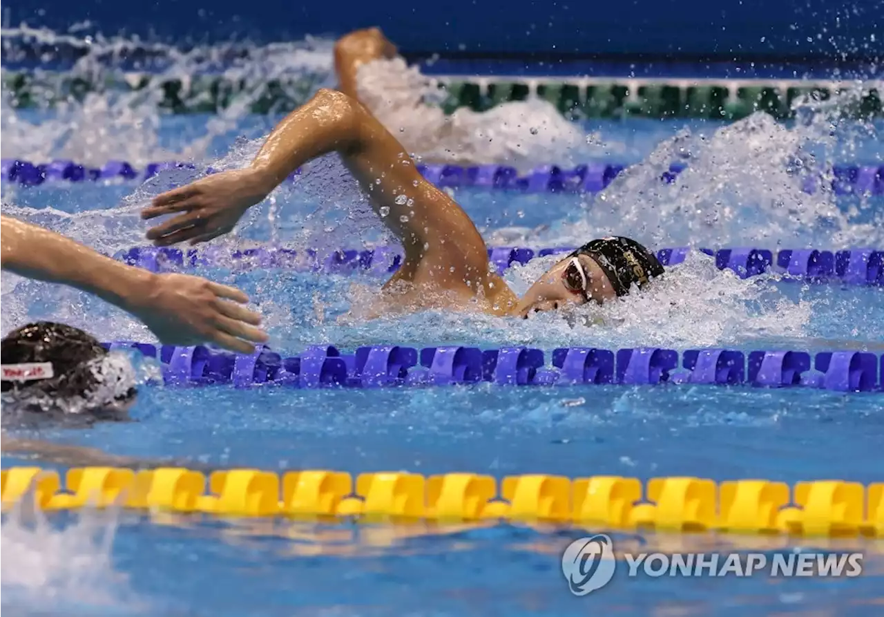 김우민, 세계선수권 남자 자유형 400ｍ 결승 3분43초92로 5위 | 연합뉴스