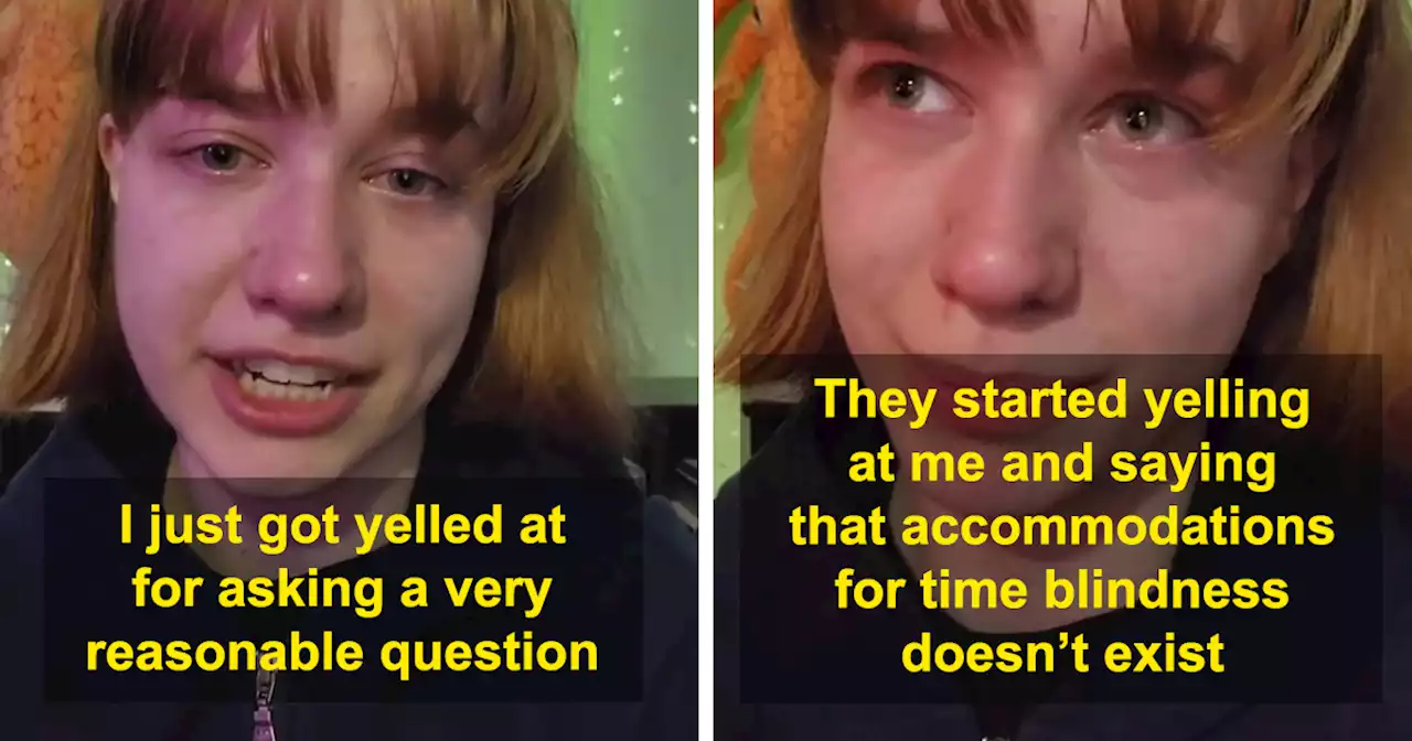 Woman Who Struggles With Time Blindness In Tears After Being Yelled At A Job Interview