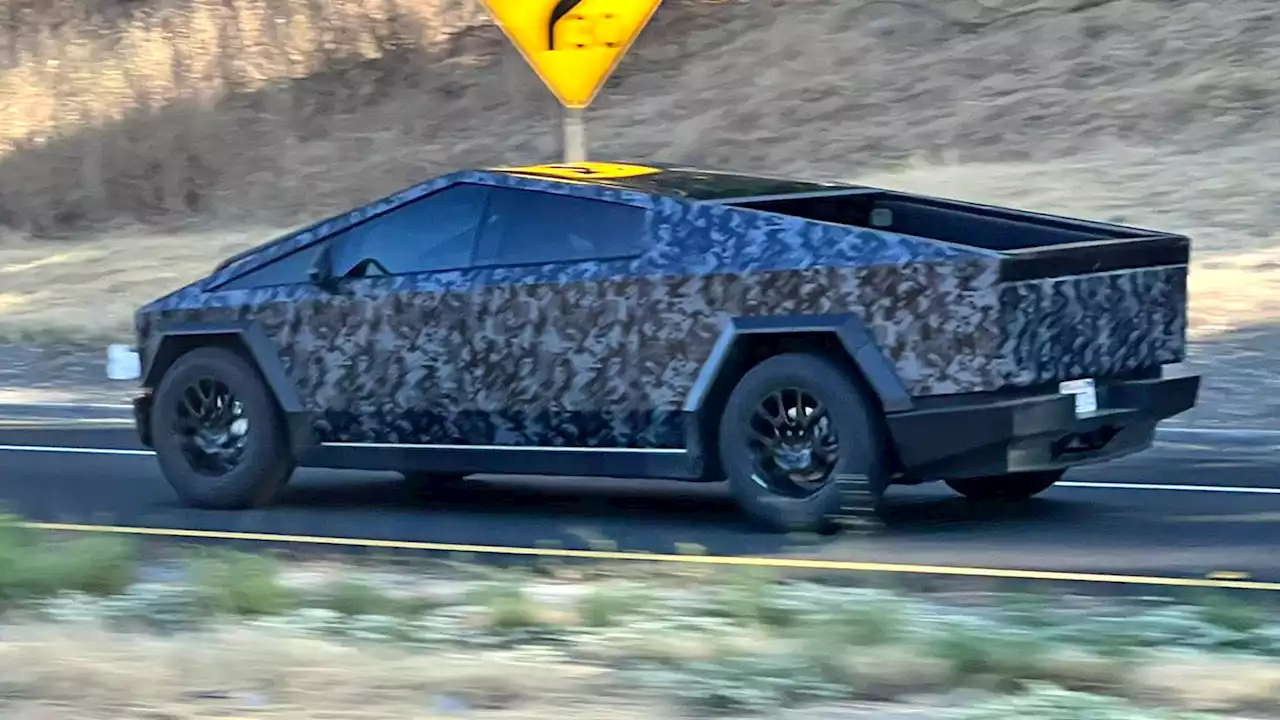 Dark Camo Wrap Could Be Perfect For The Tesla Cybertruck | Carscoops