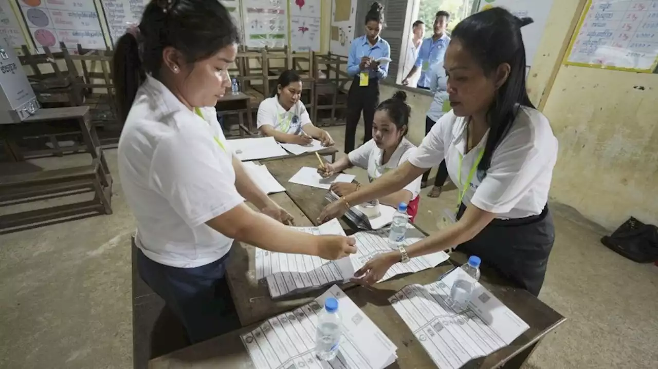 Hun Sen's ruling party claims landslide win in Cambodian election that saw opposition suppressed