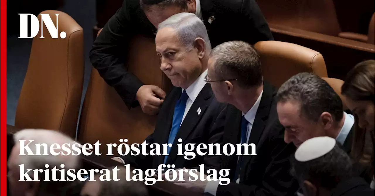 Knesset röstar igenom kritiserat lagförslag