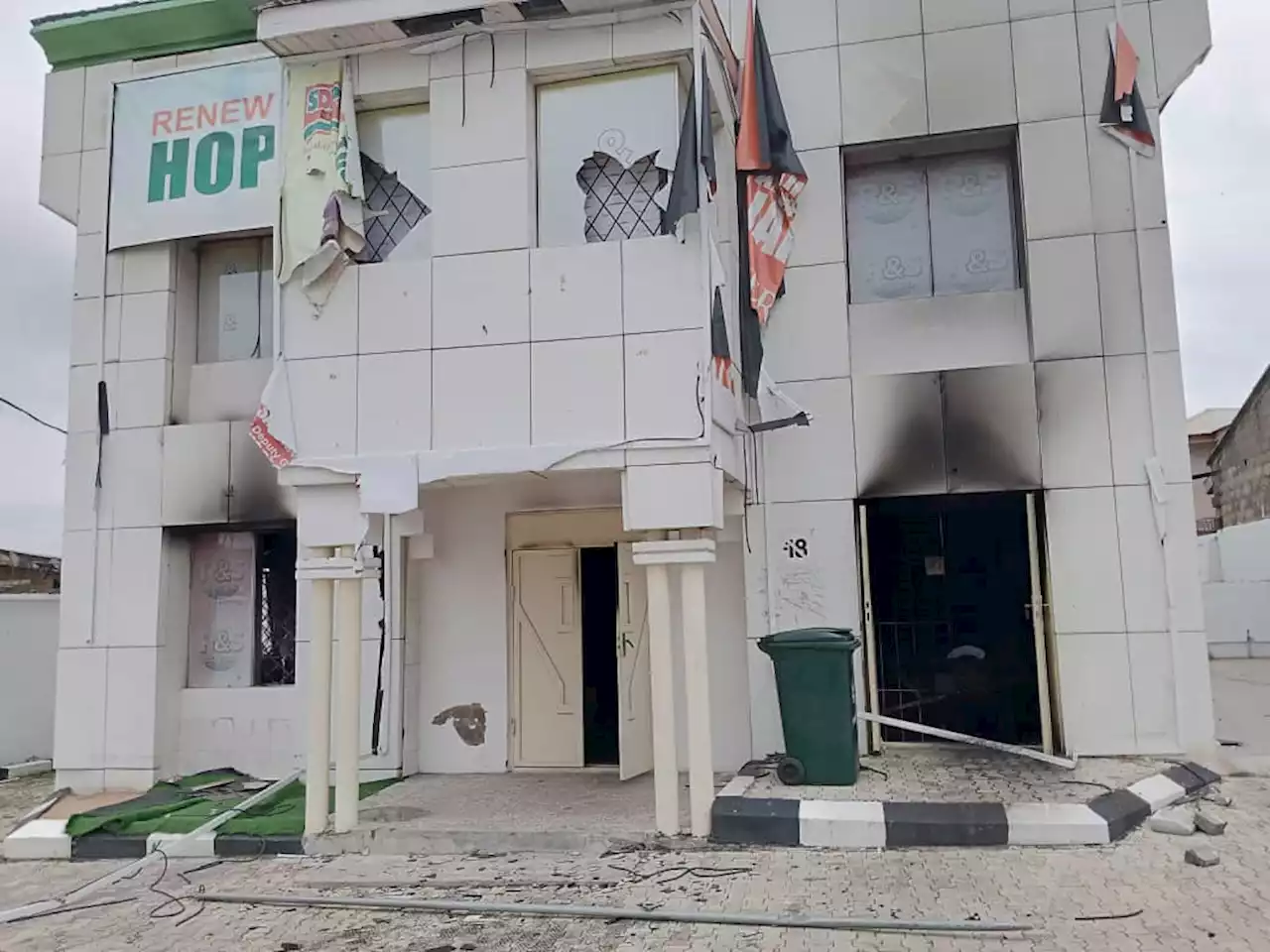 Kogi guber: Again, suspected thugs set SDP campaign office ablaze in Lokoja