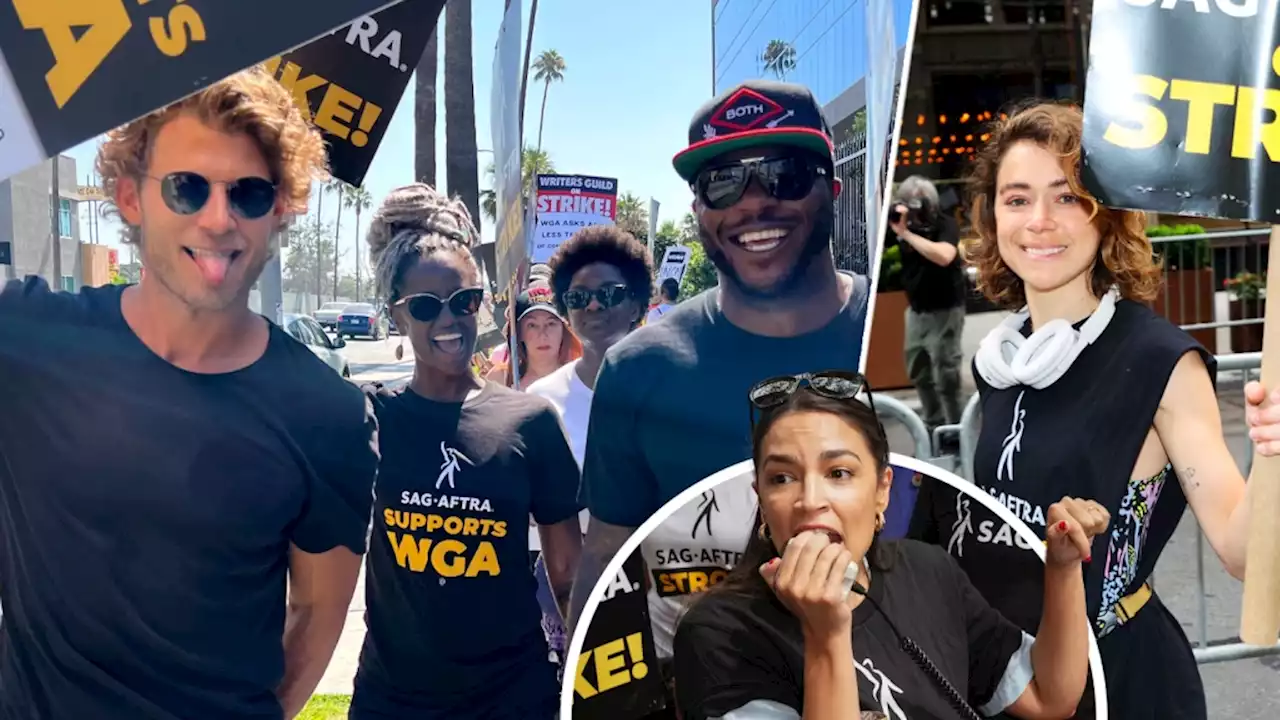 SAG-AFTRA Strike Photos: Actors Hit The Picket Lines Including AOC, Skye P. Marshall, Tatiana Maslany, Edwin Hodge and Travis Van Winkle