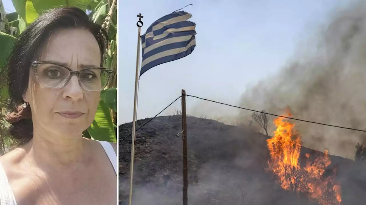Mariana på Rhodos: Det kommer ta veckor att släcka bränderna