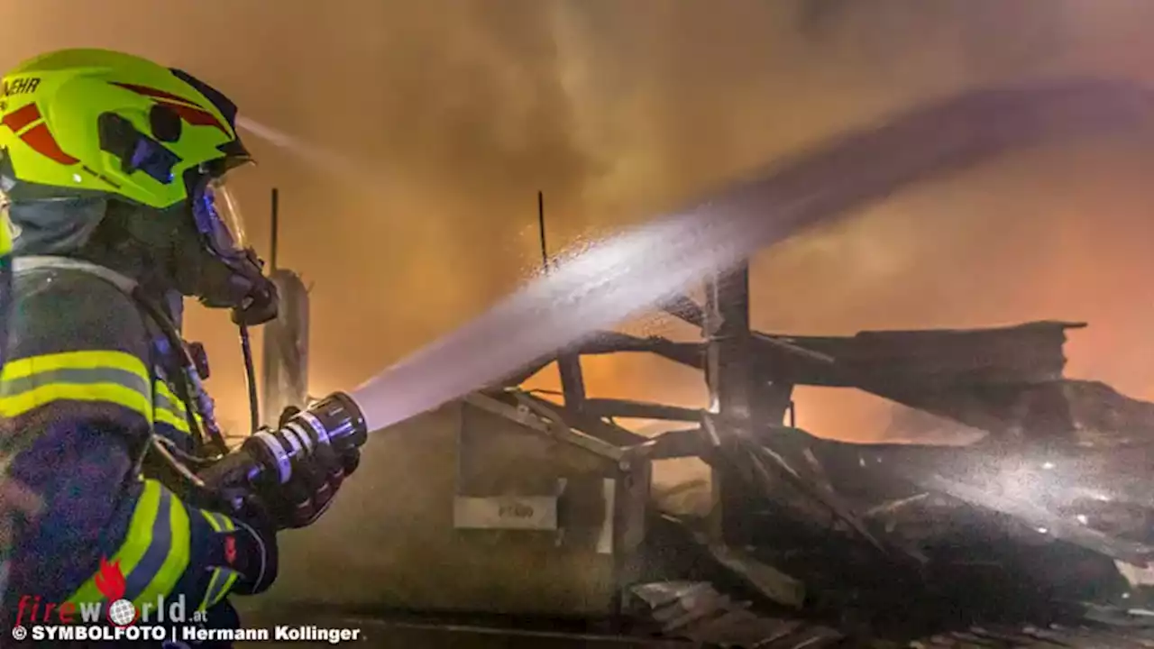 Sbg: Landwirtschaftliches Nebengebäude in Berndorf in Flammen