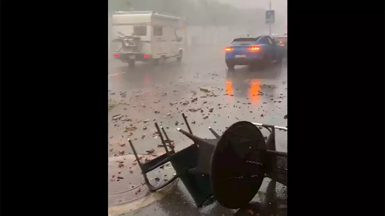 Schweiz: Heftiges Unwetter mit 217 km/h Sturm am 24. Juli 2023 in den Neuenburger Bergen → 40 Verletzte, Person von Baukran erschlagen