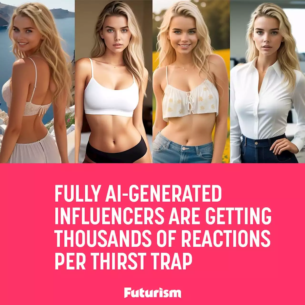 Fully AI-Generated Influencers Are Getting Thousands of Reactions Per Thirst Trap