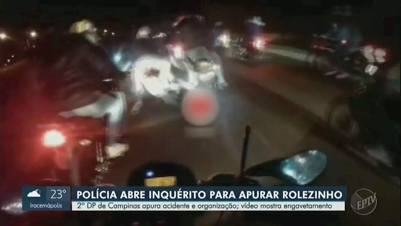 Vídeo mostra engavetamento que matou 3 pessoas em 'rolezinho' com 200 motos em Campinas