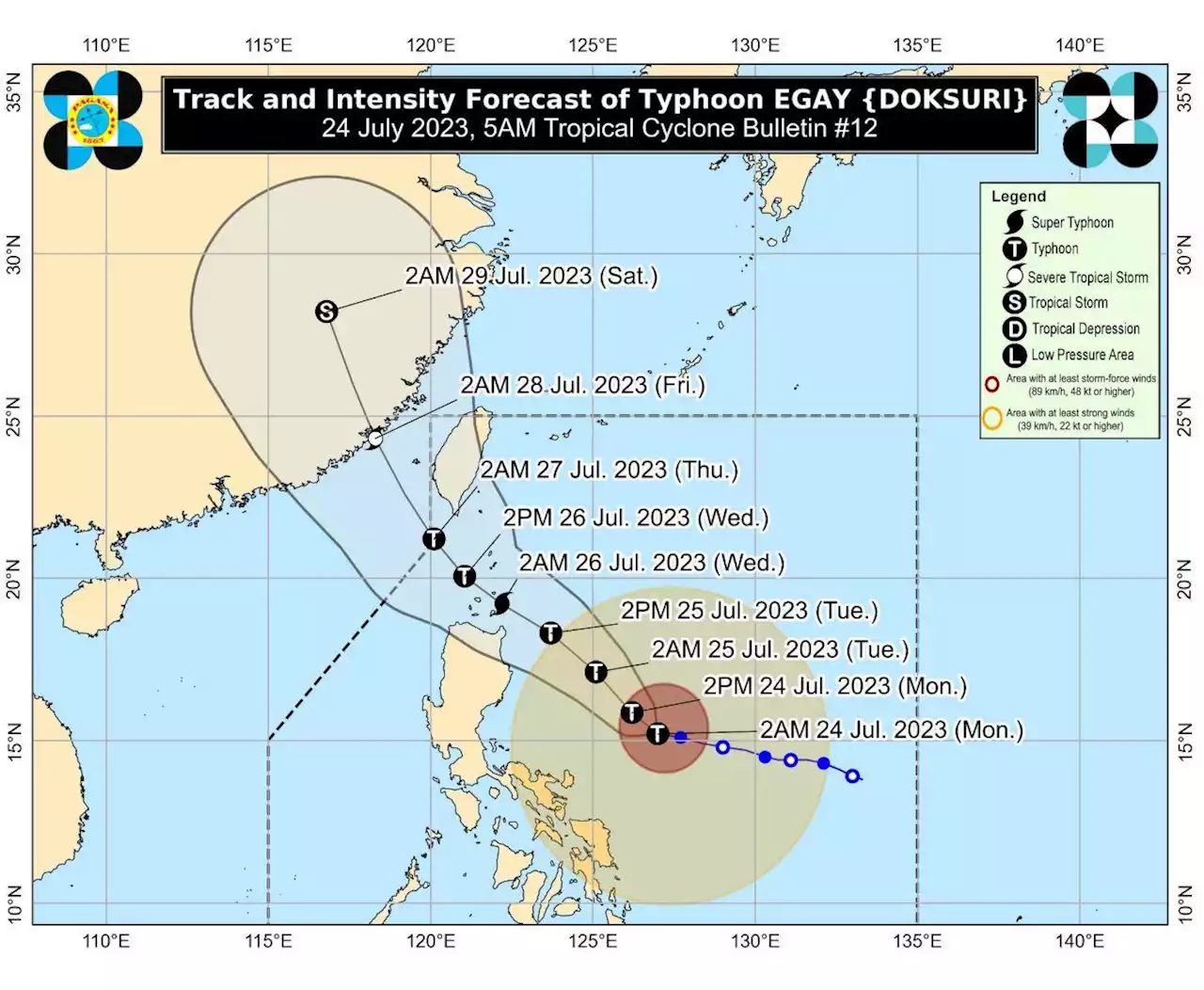 Egay rapidly intensifies; Signal No. 2 up over parts of Isabela, Catanduanes